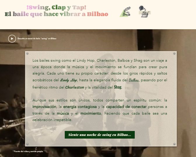 Captura del reportaje Swing Soul Euskadi: «¡Swing, Clap y Tap! El baile que hace vibrar a Bilbao»
